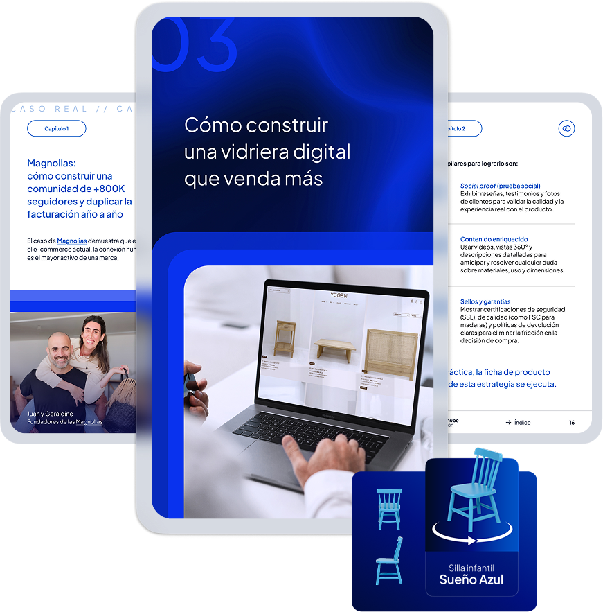 Mockup del e-book Hogar y deco de Tiendanube Evolución